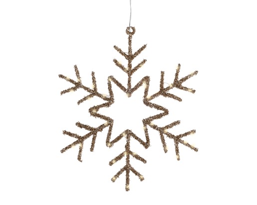 DekorDom novogodišnja dekoracija - led snowflake 40cm 489386 - gold - kmg