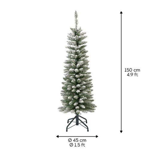 DekorDom Novogodišnja jelka pencil pine snowy 150cm