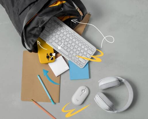 Tastatura LOGITECH K380s Bluetooth Pebble Keys 2 US bela