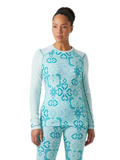 Ženska termo bluza W LIFA MERINO MIDW GRA CREW plava XS