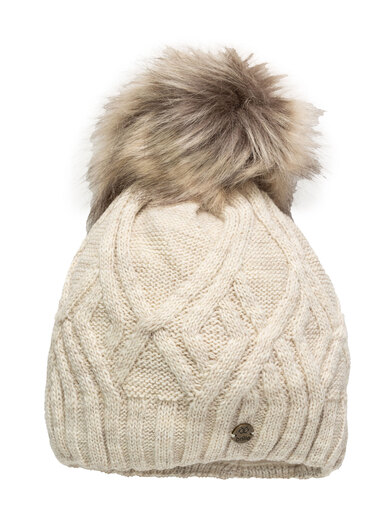 Ženska zimska kapa bež