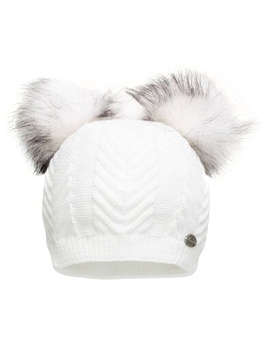 Ženska zimska kapa bela