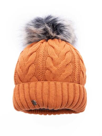 Ženska zimska kapa narandžasta