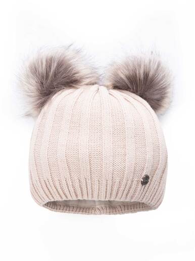 Ženska zimska kapa bež