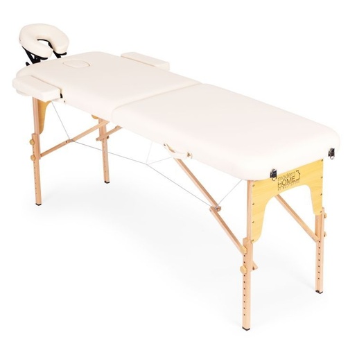 ModernHome Drveni masažni i rehabilitacioni sto, 2-sekcioni, sklopivi u kofer + torba - BM2524-CR