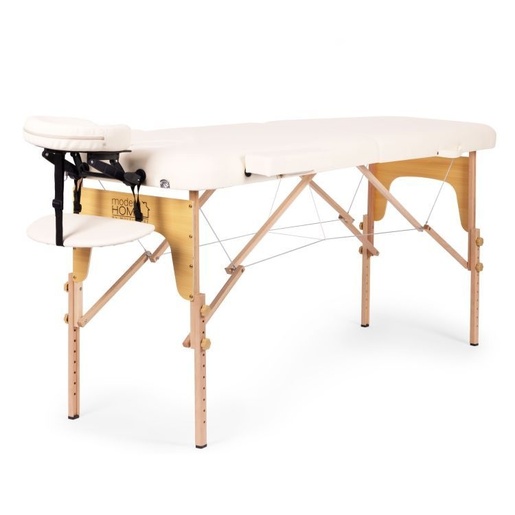 ModernHome Drveni masažni i rehabilitacioni sto, 2-sekcioni, sklopivi u kofer + torba - BM2524-CR