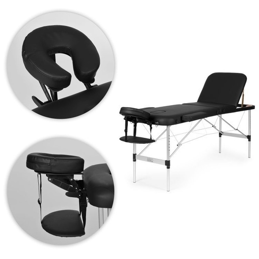 ModernHome Aluminijumski masažni i rehabilitacioni sto, 3-sekcioni, sklopivi u kofer + torba - BM3724-BC