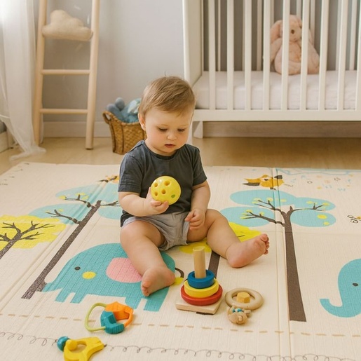 ECO TOYS Edukativna podloga za igru sa dva lica, sklopiva sa torbom 200X150 ECOEVA022