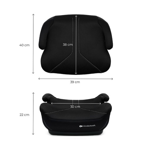 KINDERKRAFT BUSTER I-BOOST2 125-150CM BLACK KCIBOO02BLK0000