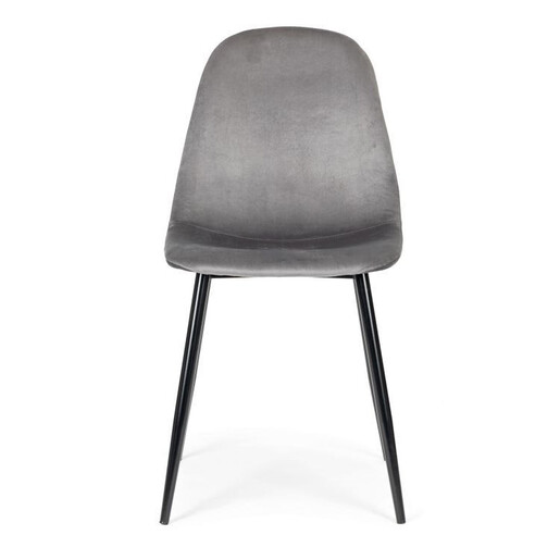 ModernHome Trpezarijske stolice set 4 kom Velvet siva J933 GRAY