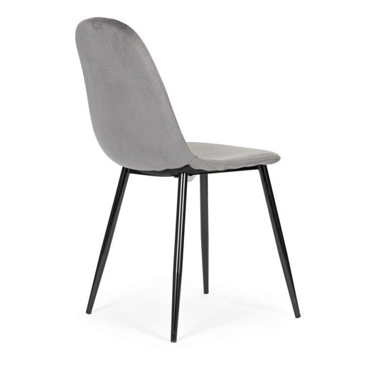 ModernHome Trpezarijske stolice set 4 kom Velvet siva J933 GRAY