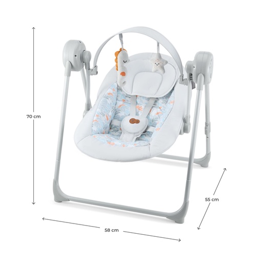 Kinderkraft stolica za ljuljanje SWINGEE grey KBSWIN00GRY0000