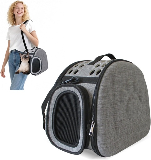 BOLZZ TRANSPORTNA TORBA ZA KUCNE LJUBIMCE LUX DARK GRAY BOLPETBAGLCG