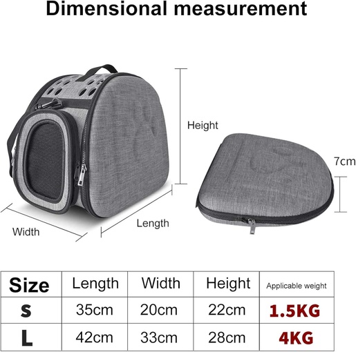 BOLZZ TRANSPORTNA TORBA ZA KUCNE LJUBIMCE LUX DARK GRAY BOLPETBAGLCG