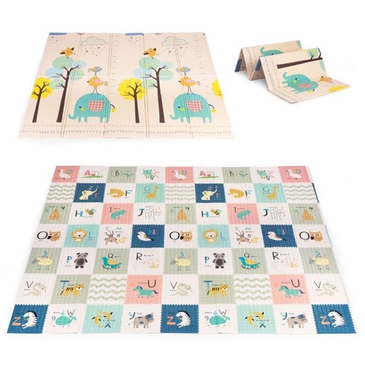 ECO TOYS Edukativna podloga za igru sa dva lica, sklopiva sa torbom 200X180 ECOEVA023