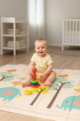 ECO TOYS Edukativna podloga za igru sa dva lica, sklopiva sa torbom 200X180 ECOEVA023