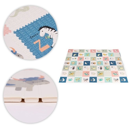 ECO TOYS Edukativna podloga za igru sa dva lica, sklopiva sa torbom 200X180 ECOEVA023