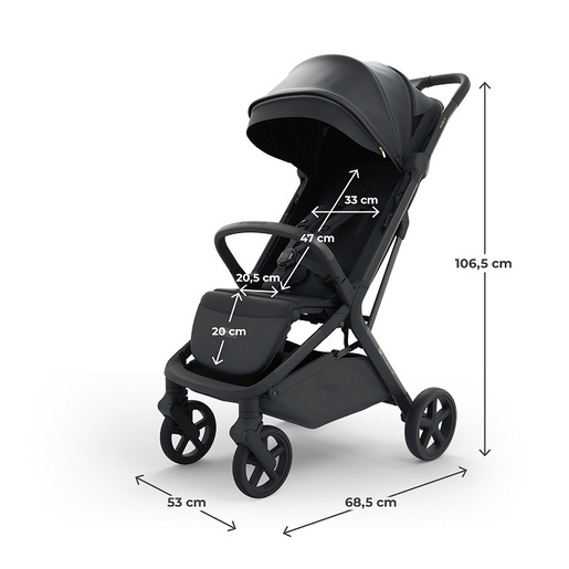 Kinderkraft kolica NUBI 3 MIDNIGHT BLACK KSNUBI03BLK0000