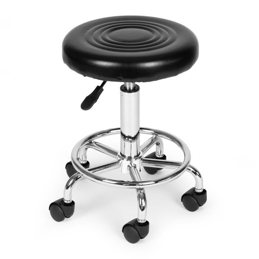 ModernHome Rotirajuća stolica, kozmetička i medicinska, podesiva, crna - BC007-2-BC