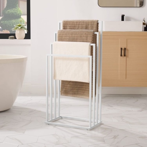 OSKAR Držač za peškire sa 4 šipke beli model_2818_1