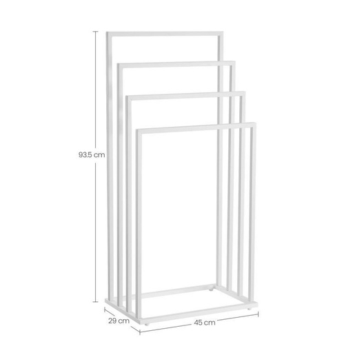 OSKAR Držač za peškire sa 4 šipke beli model_2818_1