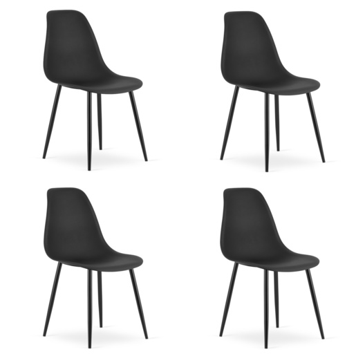 OSKAR Stolice WAT crne, crne nogare, set od 4 komada 4068_4-WAT