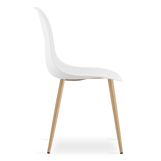 OSKAR Stolice WAT bele, nogare imitacija drveta, set od 4 komada 4053_4-WAT