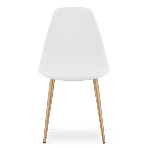 OSKAR Stolice WAT bele, nogare imitacija drveta, set od 4 komada 4053_4-WAT
