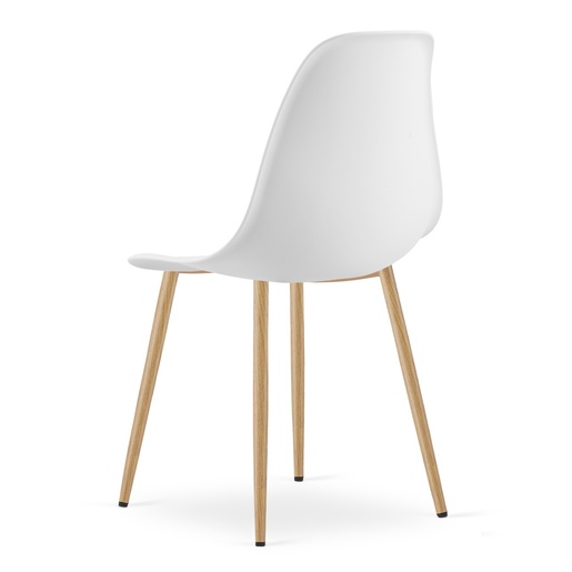 OSKAR Stolice WAT bele, nogare imitacija drveta, set od 4 komada 4053_4-WAT