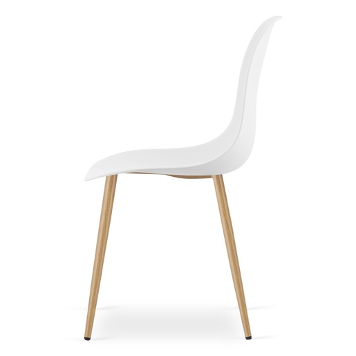 OSKAR Stolice WAT bele, nogare imitacija drveta, set od 4 komada 4053_4-WAT