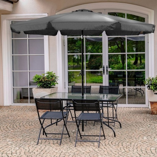 MULTIGARDEN Veliki 3m suncobran sa nagibom Dark grey SL-UM003B DG