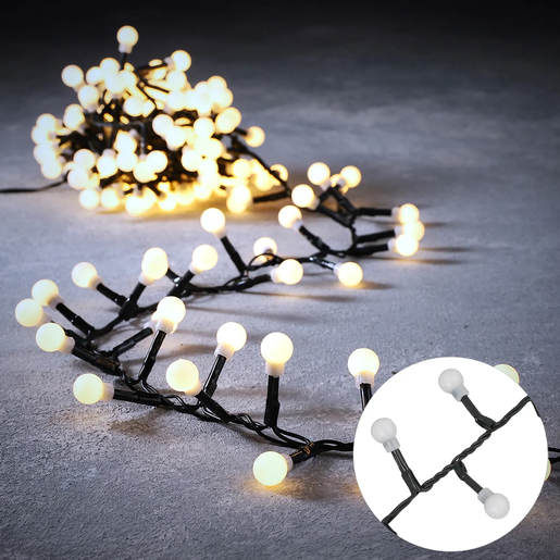 Luca Lightning girlanda zmija, toplo belo svetlo, 550 lampica