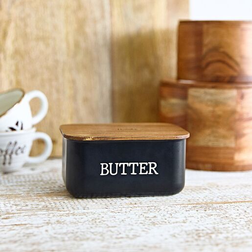 Dekordom Posuda za puter avila 15x10x7 - black - hml 044321