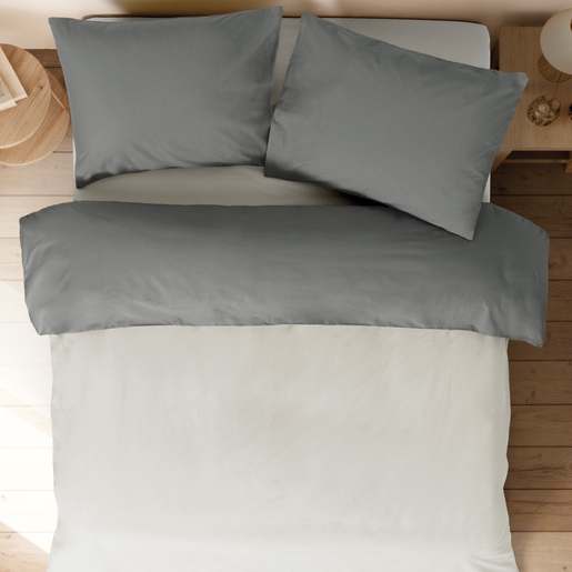 Dekordom Posteljina cb simple set bicolor double - anthracite/light grey 025565