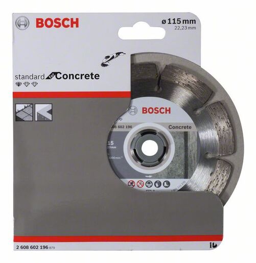 BOSCH Dijamantna rezna ploča Standard for Concrete 115x22,23x1,6x10 mm 2608602196