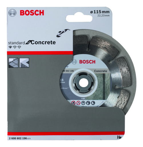 BOSCH Dijamantna rezna ploča Standard for Concrete 115x22,23x1,6x10 mm 2608602196