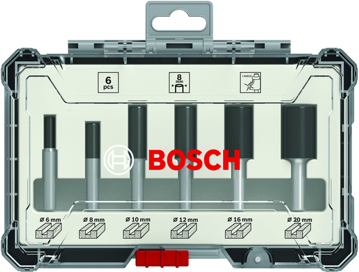 BOSCH Set glodala 6 komada Straight 6mm prihvat 2607017465