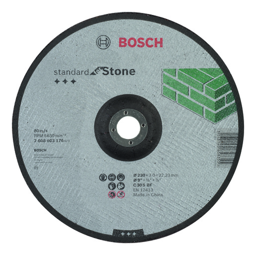 BOSCH Rezne ploče Standard for Stone s udubljenim središtem prečnika 22,23 mm, za velike ugaone brusilice 2608603176