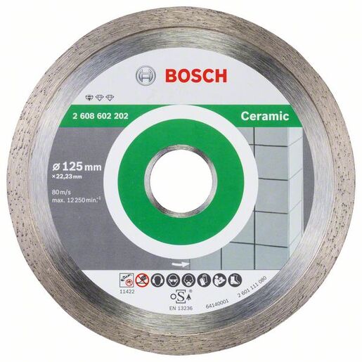 BOSCH Dijamantna rezna ploča Standard for Ceramic 125x22,23x1,6x7 mm 2608602202