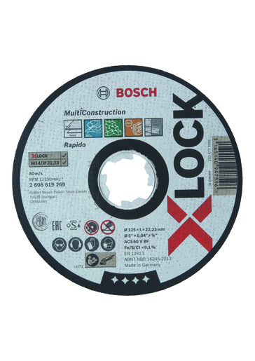BOSCH Rezne ploče za razne materijale MultiMaterial X-LOCK s ravnim središtem 2608619269