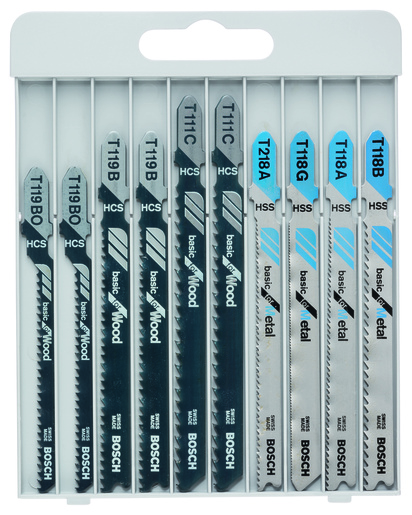 BOSCH Setovi od 10 listova ubodne testere Basic for Wood and Metal s T-prihvatom 2607010630