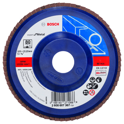 BOSCH lamelni brusni diskovi X551 Expert for Metal, ravna verzija, plastika 2608607367