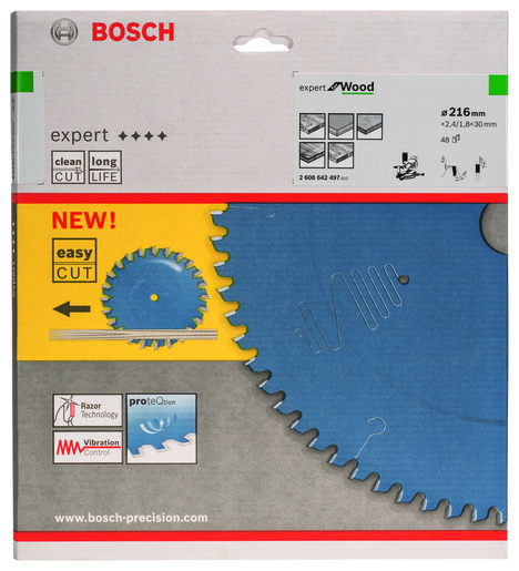 BOSCH List kružne testere Expert For Wood 216x30x2,4/1,8 mm, 48Z ATB 2608642497