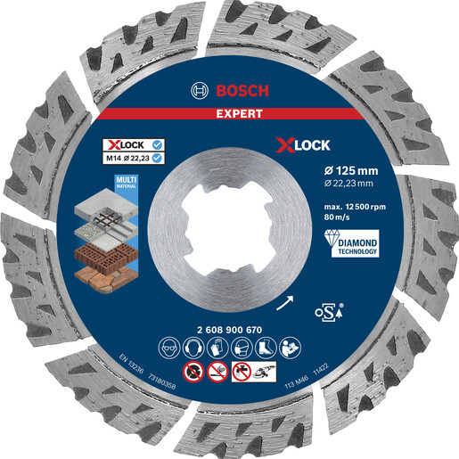 BOSCH dijamantske rezne ploče EXPERT MultiMaterial X-LOCK 2608900670