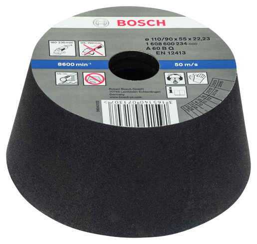 BOSCH Lončasti brusevi konusni, metal 1608600234