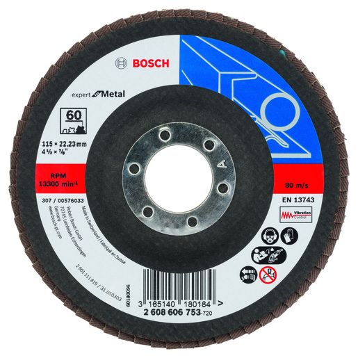 BOSCH lamelni brusni diskovi X551 Expert for Metal, ugaona verzija za male ugaone brusilice 2608606753