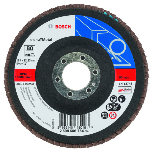 BOSCH lamelni brusni diskovi X551 Expert for Metal, ugaona verzija za male ugaone brusilice 2608606754