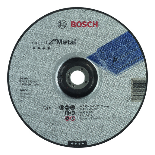 BOSCH Rezne ploče Expert for Metal s udubljenim središtem prečnika 22,23 mm, za velike ugaone brusilice 2608600226