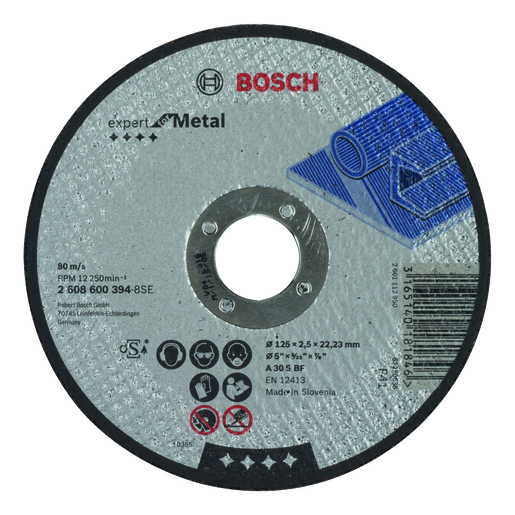 BOSCH Rezne ploče Expert for Metal s ravnom sredinom prečnika 22,23 mm, za male ugaone brusilice 2608600394