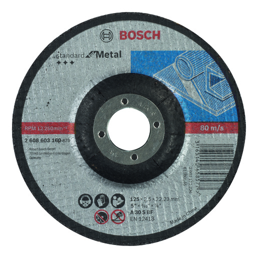 BOSCH Rezne ploče Standard for Metal s udubljenim središtem prečnika 22,23 mm, za male ugaone brusilice 2608603160